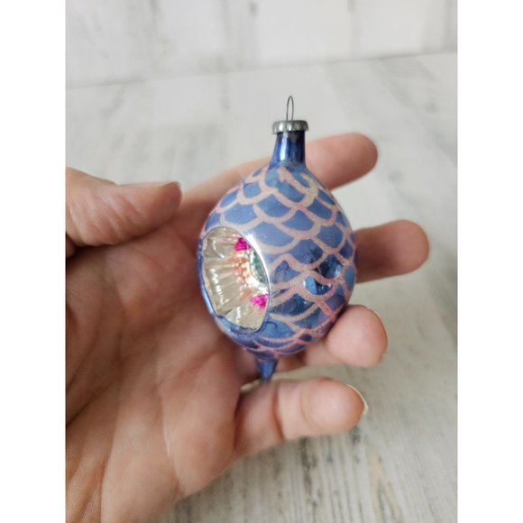 Unique vintage reflector ball mini ornament mermaid Xmas tree - Picture 8 of 10